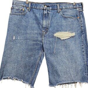 Men's Levi 502 Distressed Denim Shorts W40L